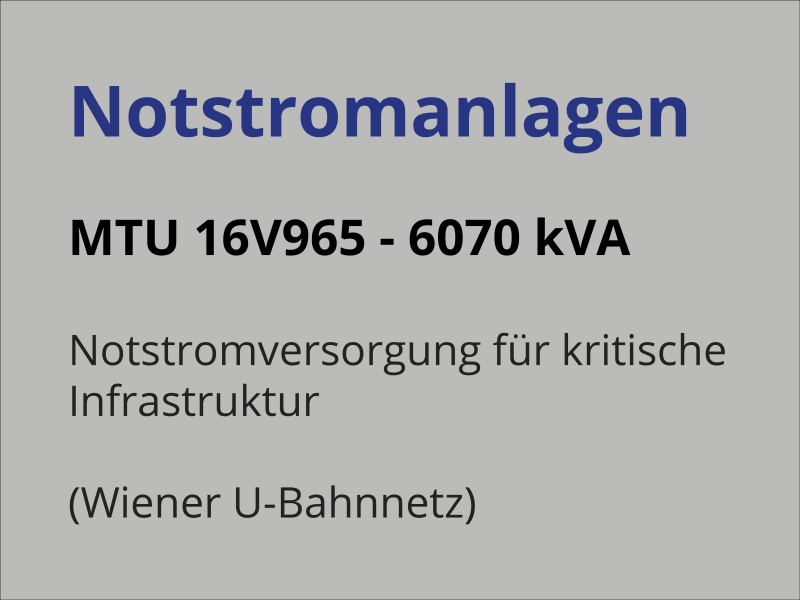 Notstromanlagen Referenz